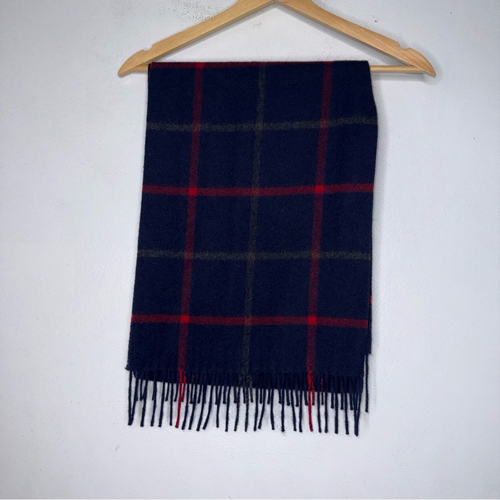 J.Crew Patterned Cashmere Scarf |‎ Navy Hadley Check